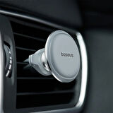 Baseus Magnetic Air Vent Oversaes Mıknatıslı ve Kablo Tutuculu Araç İçi Telefon Tutucu-Frost Gri