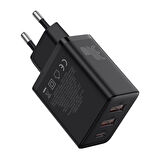 Baseus Cube Hızlı Şarj Cihazı 2U+C 30W Siyah