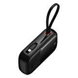 Baseus Qpow Pro+ Plus 20.000mAh 22.5W Dijital Ekran Powerbank Hızlı Şarj Type-C Kablolu iPhone 15/16 Tüm Seriler Uyumlu!