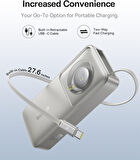 Baseus Free2Pull 30W 10.000mAh Gri Taşınabilir Şarj Cihazı  Powerbank