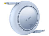 BASEUS Free2 Pull Mini Kablolu USB-C 100W Şarj Kablosu Mavi