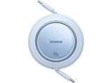 BASEUS Free2 Pull Mini Kablolu USB-C 100W Şarj Kablosu Mavi