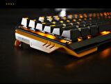 James Donkey 619S Sarı Aydınlatmalı Black/Brown Switch İng Q USB Gaming 104 Tuş Mekanik Klavye