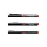 Faber-Castell İğne Uçlu Roller Kalem 0.5 mm Kırmızı 3 Adet