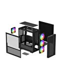 DeepCool CH560 3×140/1×120mm ARGB (Mini-ITX / Mikro-ATX / ATX / E-ATX) Mid Tower ATX Siyah Oyuncu Kasası