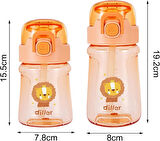 Bee Diller Tritan Pipetli Su Matarası 550Ml Turuncu