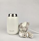 Diller Çelik Pipetli Termos Matara 420Ml Beyaz
