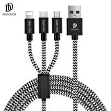 DUX DUCIS 3in1 Usb Type C-İPhone Ve Mikro Kopmaz Usb kablo Hızlı Şarj