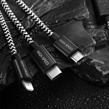 DUX DUCIS 3in1 Usb Type C-İPhone Ve Mikro Kopmaz Usb kablo Hızlı Şarj
