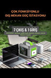 128.000 mAh 600 Watt Güç İstasyonu ve 100 Watt 18 Volt 5.5 Amper Güneş Paneli Tam Uyumlu İkili Set