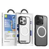 Blueo iPhone 16 Pro Max Uyumlu Siyah Skin-Friendly Anti-Drop Magnetic Magsafe Gen.2 Telefon Kılıfı