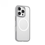 Blueo iPhone 16 Pro Max Uyumlu Gri Skin-Friendly Anti-Drop Magnetic Magsafe Gen.2 Telefon Kılıfı