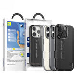 Blueo iPhone 16 Uyumlu Gri Premium Leather Magsafe Deri Telefon Kılıfı