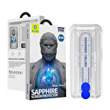 Blueo iPhone 15 Pro Uyumlu Sapphire Safir Cam Anti-Static Aparatlı Ekran Koruyucu