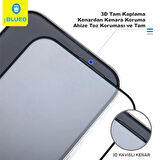 AR 3D Curved iPhone 16 Pro Max Uyumlu Aparatlı Yansıma Önleyici Kavisli Tam Kaplayan Ekran Koruyucu