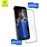 Anti-Dust HD iPhone 16 Pro Max Uyumlu  Ahize ve Ekran Toz Çizik Önleyici Cam Ekran Koruyucu Aparatlı