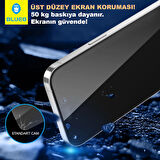 Anti-Dust HD iPhone 16 Pro Max Uyumlu  Ahize ve Ekran Toz Çizik Önleyici Cam Ekran Koruyucu Aparatlı