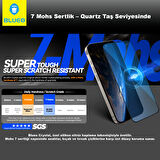 Crystal iPhone 16 Pro Max Uyumlu 7 MOhs Sertlik 3 Kat Çizilmeye Dayanıklı Cam Ekran Koruyucu Aparat