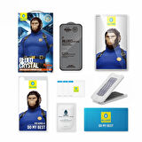 Blueo iPhone 16 Pro Max Crystal Anti-Scratch Çizilme & Darbe Dayanımlı Uygulama Aparatlı Cam Ekran K
