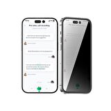iPhone 14 Pro Max Uyumlu Kırılmaz Cam Privacy Hayalet Tam Kaplayan Anti-Peep Ekran Koruyucu