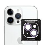 iPhone 14/14 Plus Uyumlu Metal Çerçeve Kamera Lens Koruyucu Mor
