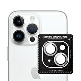 iPhone 14/14 Plus Uyumlu Metal Çerçeve Kamera Lens Koruyucu Gümüş