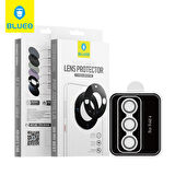 Blueo Samsung Fold 4 Uyumlu Metal Çerçeve Lens Koruyucu Gümüş