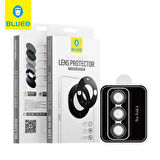 Blueo Samsung Fold 4 Uyumlu Metal Çerçeve Lens Koruyucu Siyah