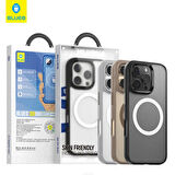 Blueo iPhone 16 Pro Max Uyumlu Gold Skin-Friendly Anti-Drop Magnetic Magsafe Gen.2 Telefon Kılıfı