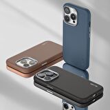 iPhone 14 Pro Gerçek Deri Premium Magsafe Kılıf Siyah