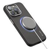 iPhone 14 Pro Gerçek Deri Premium Magsafe Kılıf Siyah
