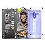 iPhone 15 Pro Uygulama Aparatlı Full Glue Curved Temperli Anti-Static HD Cam Ekran Koruyucu