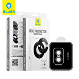 Blueo Samsung Flip 5 Uyumlu Metal Çerçeve Lens Koruyucu Siyah