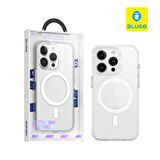 Blueo iPhone 15 Pro Max Uyumlu Crystal Pro Drop Resistance Magsafe Glitter Transparent Telefon Kılıf