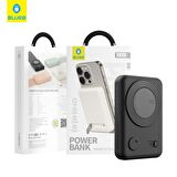 Blueo Magsafe Kablosuz Şarj Standlı 10000 mAh Powerbank Siyah