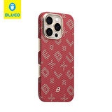 iPhone 15 Pro Max Uyumlu MagSafe Özellikli Orijinal Karbon Gilded Tactile Aramid Fiber Slim Kılıf