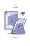 iPad Air 11 2025 M3 Çip Uyumlu 360° Dönebilen Yatay Dikey Standlı Fuchsia Pino Tablet Kılıfı