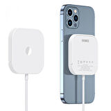 Duzzona W7 15W Manyetik Magsafe Uyumlu Standlı Kablosuz Şarj Aleti-Airpods ve Apple Watch Uyumlu