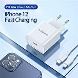 Dux Ducis C50 USB 20 Watt Hızlı Şarj Aleti Beyaz