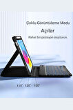 iPad 10. 11. Nesil Uyumlu Model A3354, A3355, A3356 A2696, A2757, A2777, A3162 Klavyeli Tablet Kılıfı