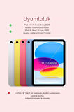 iPad 10. 11. Nesil Uyumlu Model A3354, A3355, A3356 A2696, A2757, A2777, A3162 Klavyeli Tablet Kılıfı