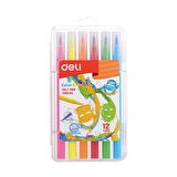 Deli Color Emotion Keçeli Kalem 12’li EC10304