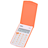 Deli 39217 Mini Hesap Makinesi Kapaklı Turuncu