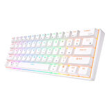 Royal Kludge RK61 Beyaz 60% Kablosuz US Gaming Klavye