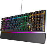 Royal Kludge RK918 Red Switch Siyah PBT RGB Kablolu US Gaming Mekanik Klavye