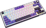 Royal Kludge R75 75% Kablolu US Gaming Klavye (Beyaz-Mor)