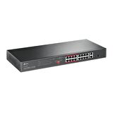 Tp-Link TL-SL1218P 16 Port 10-100 2 Port 10-100-1000 Mbps Poe+ Switch 2 Port SFP Rack Mount