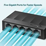 TP-LINK P-Link LS1005G 5 PORT GIGABIT DESKTOP SWITCH