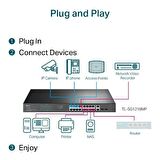Tp-Link TL-SL1218MP 16 Port 10-100 Poe+ 2 Port 10-100-1000 Mbps Switch 2 Port SFP Çelik Kasa Rack Mount