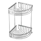 Serel Otel İkili Süngerlik Duş Rafı Şampuanlık 180x180 mm 140109022